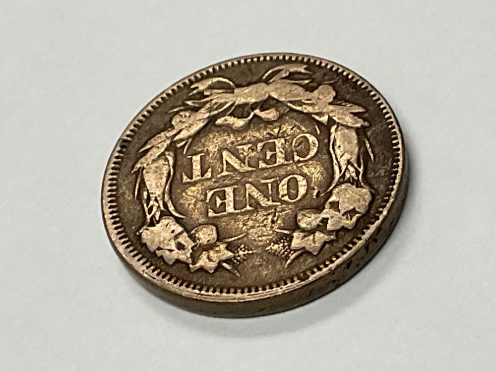 1858 Flying Eagle 1c Cent Coin NICE!