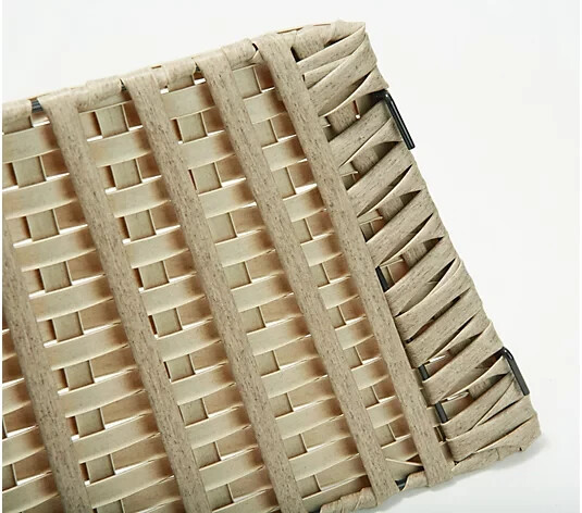 Bethlehem Lights Square Wicker Christmas Tree Collar in Grey Read Description