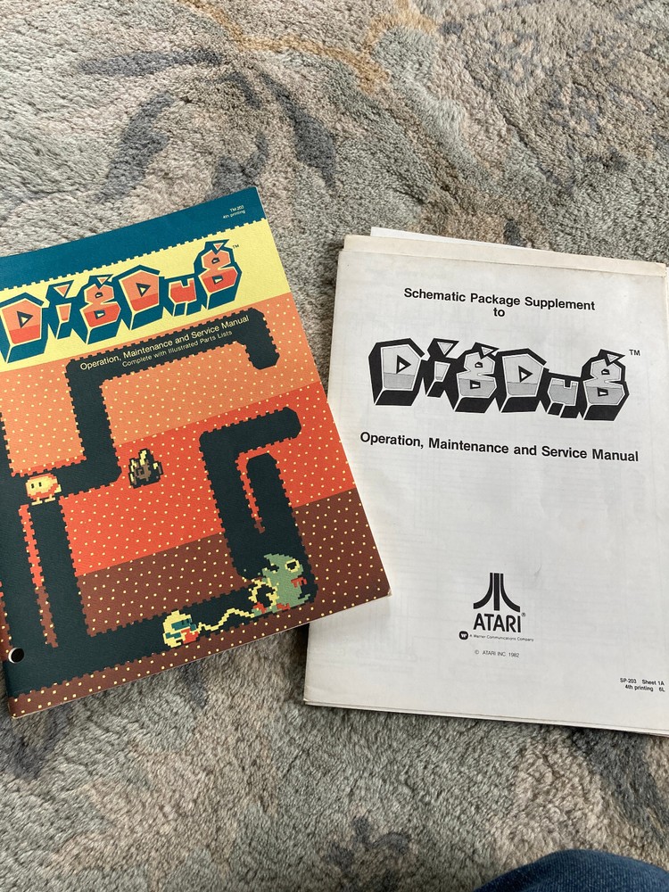 Atari Dig Dug Arcade Manual and Schematic