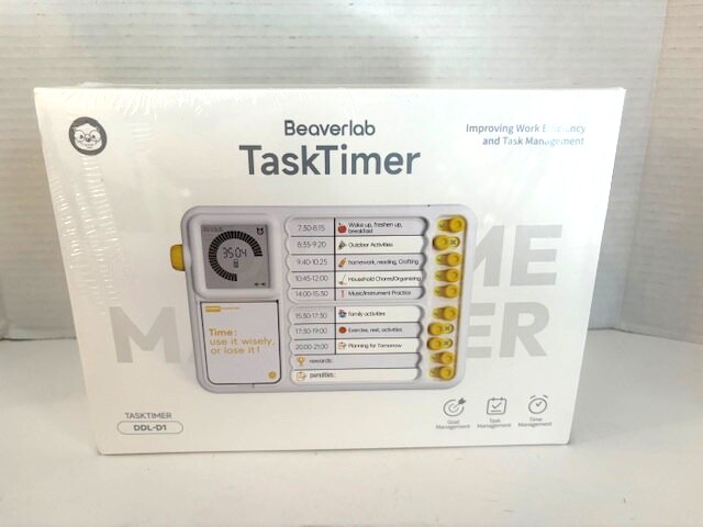 BEAVERLAB Task Timer Visual Timer For Kids Planning Board ADHD Chore List New