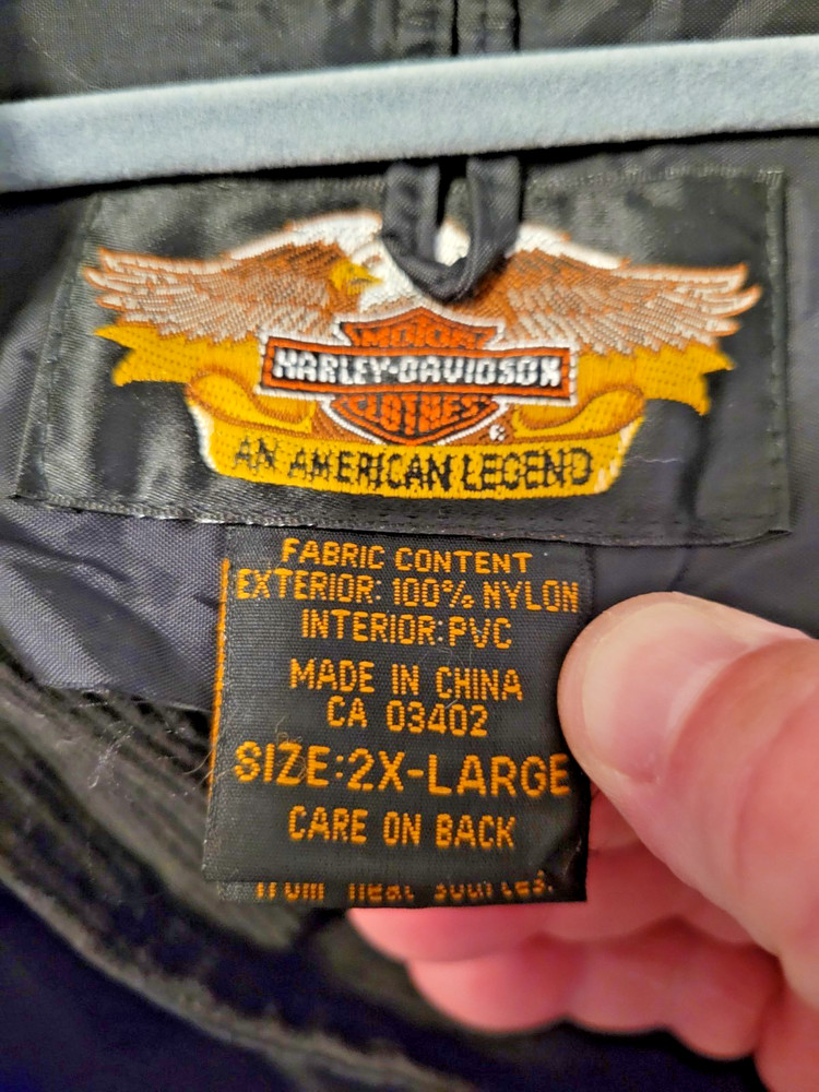 Genuine Harley-Davidson Rain Jacket XXL Oversized Reflective Distressed NICE