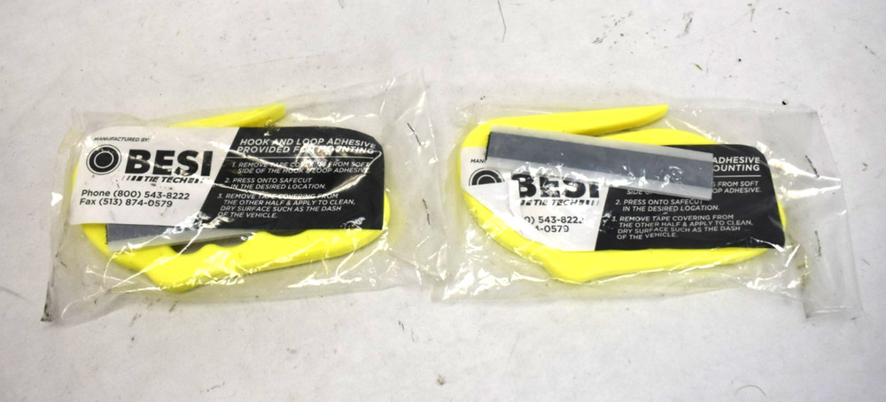 Safe Cut Cutters with Hook and Loop Adhesive Provided for Mounting Yellow 2 Pack