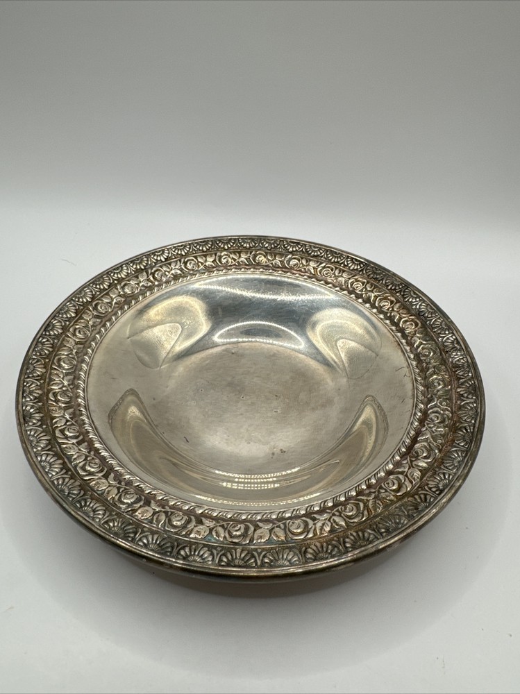 Silver plate six and three-quarter inch bowl
