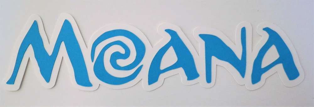 Moana Title Die Cut Paper Piecing Scrapbook Embellishment