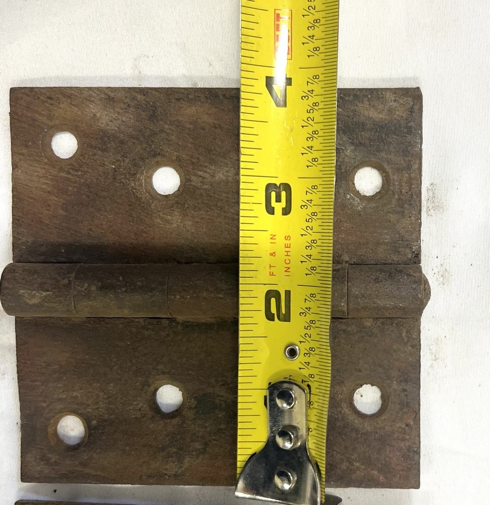 Three Rustic Hinges 4 In X 3 3/4 Gate / Barn Door Hinges