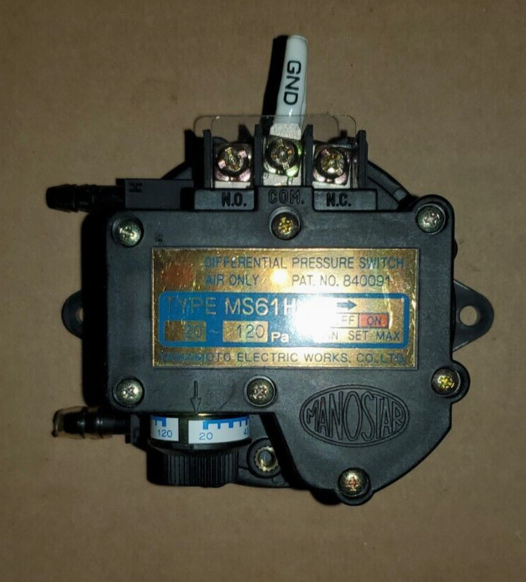 YAMAMOTO ELECTRIC DIFFERENTIAL PRESSURE SWITCH TYPE MS61H