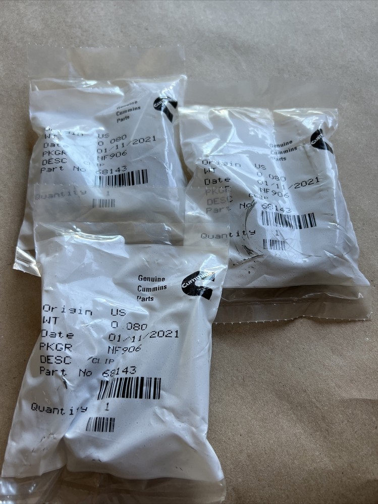 3 Pcs Cummins CLIP 68143