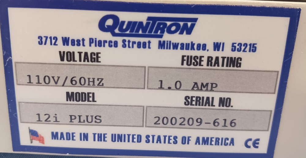 Quintron 12i MicroLyzer Plus Solid State Gas Chromatography Detection System