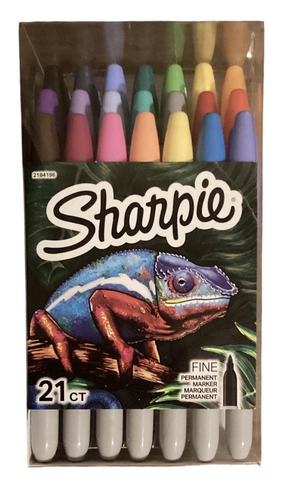 Sharpie Permanent Markers, Fine Point, Assorted, 21 Count