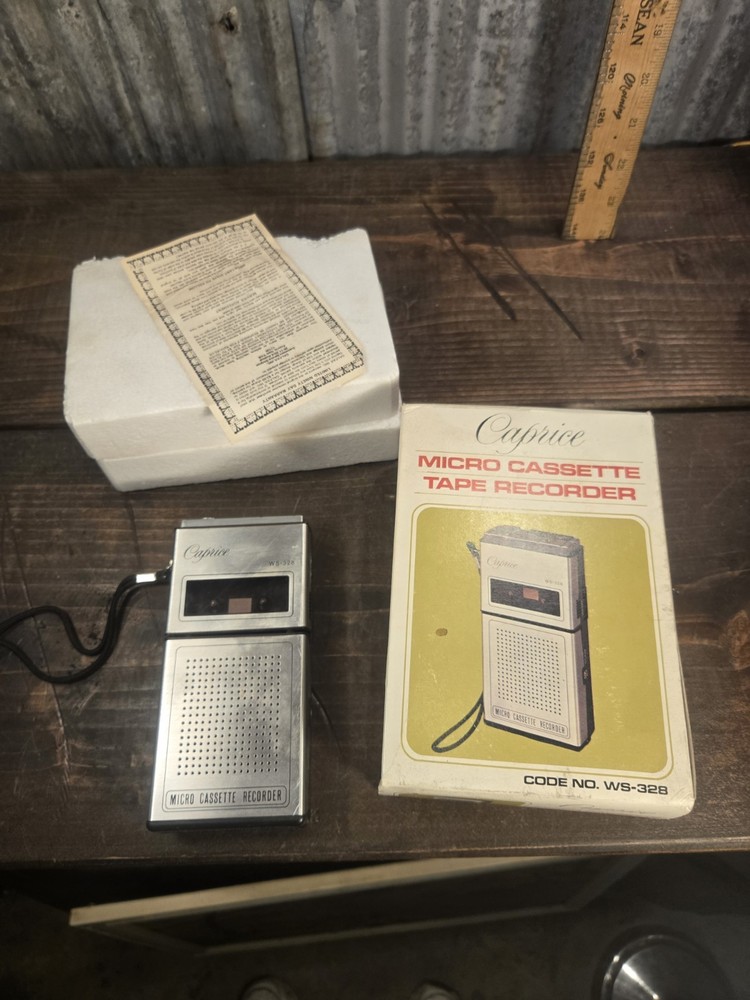 TESTED Vintage  Microcassette Recorder In Box Caprice
