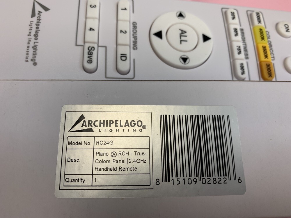 Archipelago RC24G Handheld Remote Controller CCT Plano RCH-True Colors Panel