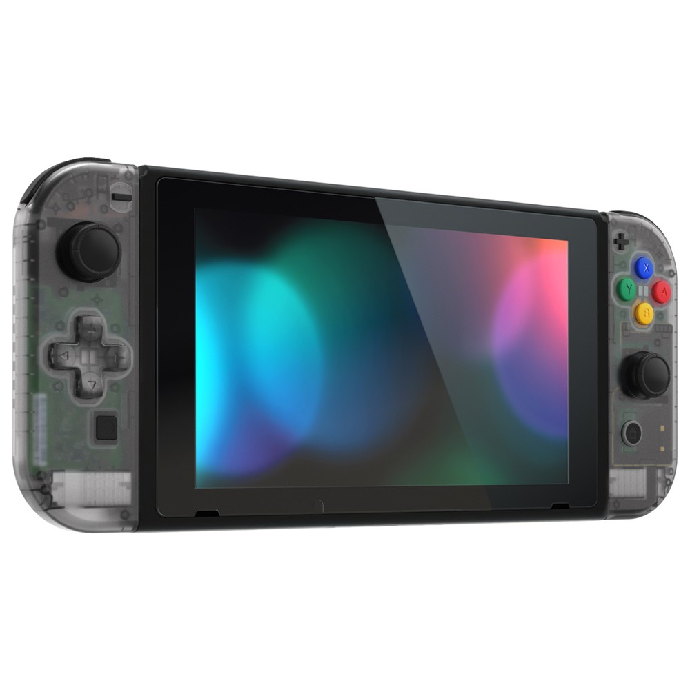 Clear Black Full Shell Case W/ Buttons Dpad Version for Nintendo Switch Joy con