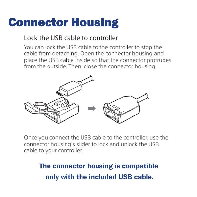 New Fixed interface lock connector housing the USB cable to PS5 Edge Controller