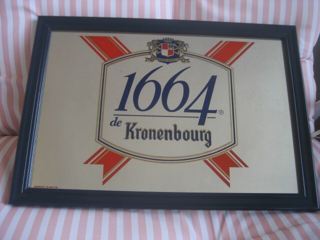 1964 KRONENBOURG BEER MIRROR FRAME