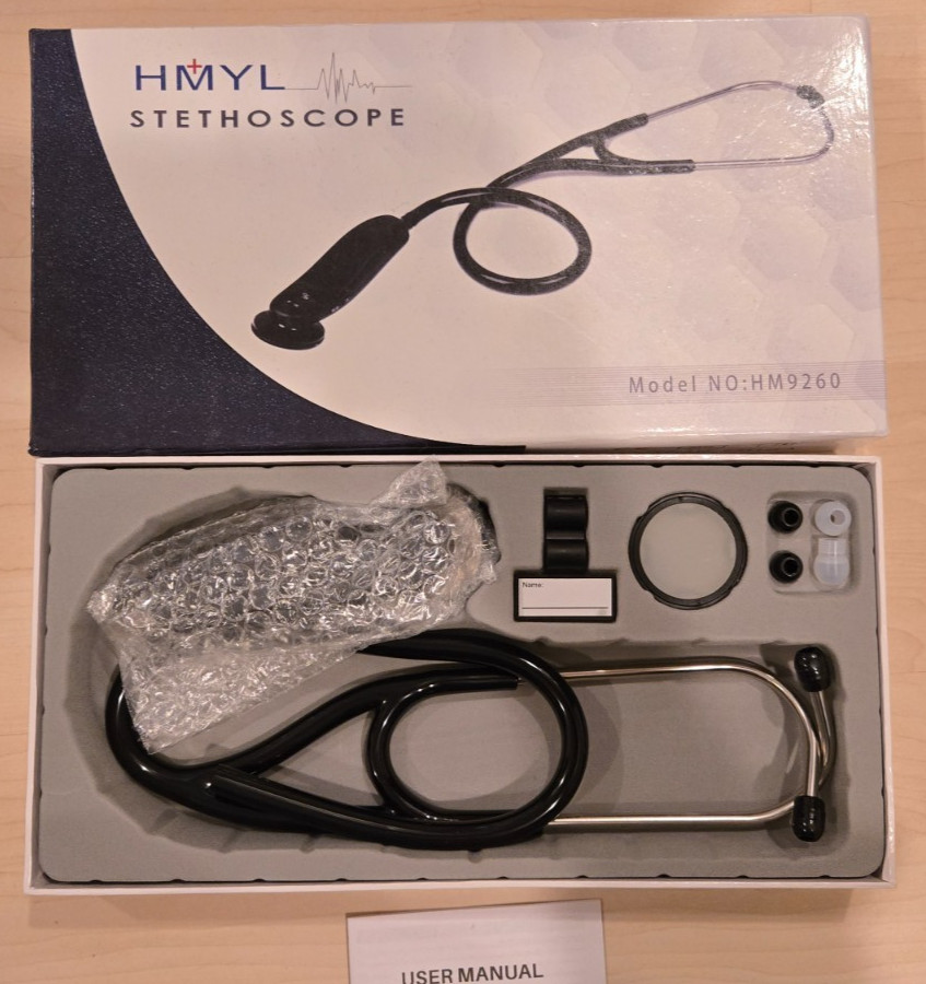 Digital Bluetooth Wireless Intelligent Electronic Stethoscope 40x Magnification