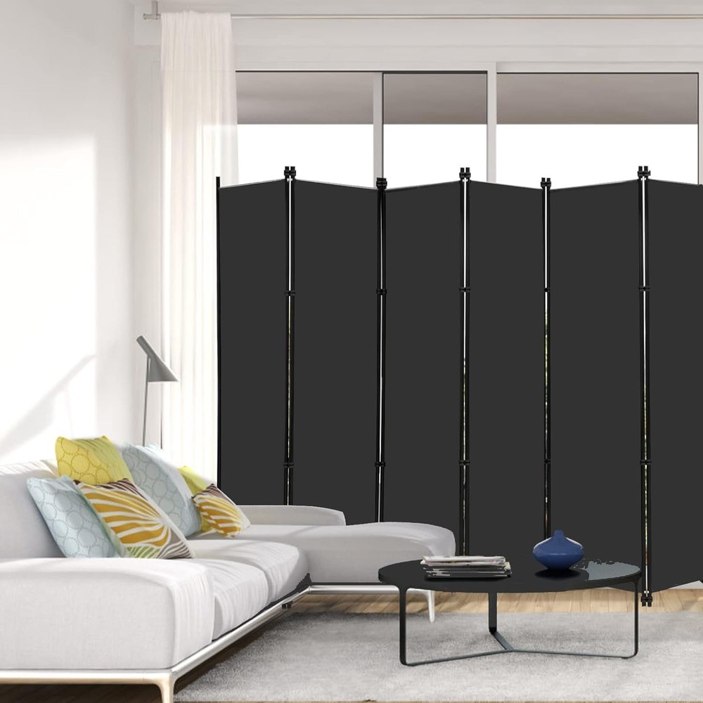 Room Divider Panel Screen 6 Panel Folding Privacy Screen Portable Partition Wall