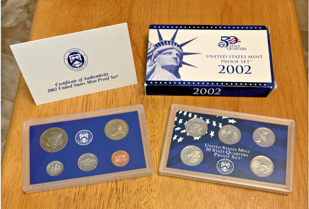 US Mint Proof Sets 2001 2002 2003 Original Boxes COA *2 Proof Sets Per Box