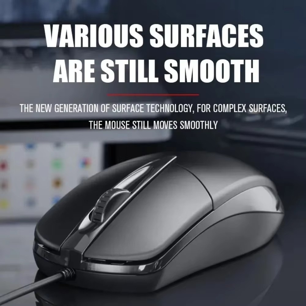 USB 2.0 Optical Wired Scroll Wheel Mouse PC Laptop Notebook Desktop Black Mice.