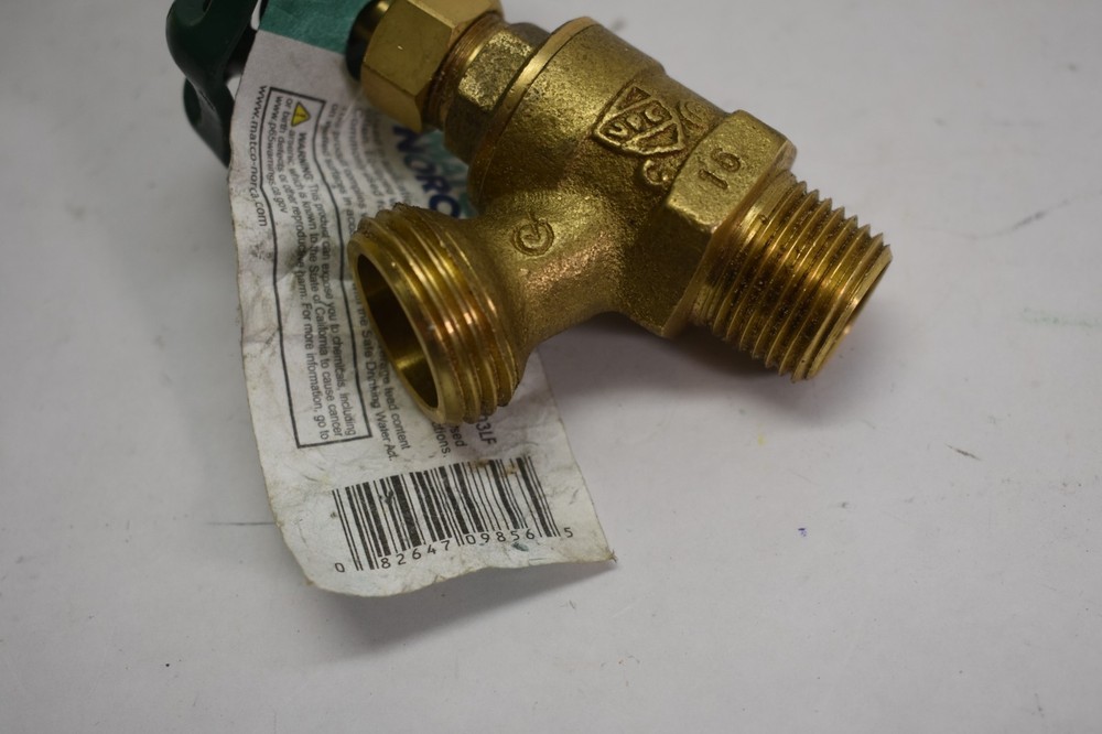 Matco Norca 1/2" Angle Boiler Drain with Stuffing Box 205F03LF Hose Connection