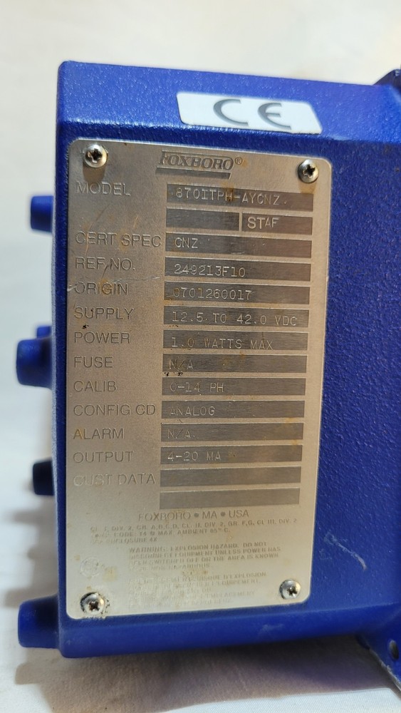FOXBORO 870ITPH-AYCNZ, I/A SERIES pH/ORP TRANSMITTER