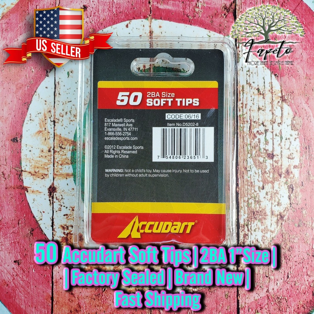 🆕Accudart 50pack Soft Dart Tips (2BA 1"Size) Replacement 🇺🇸 SELLER CODE 06/16
