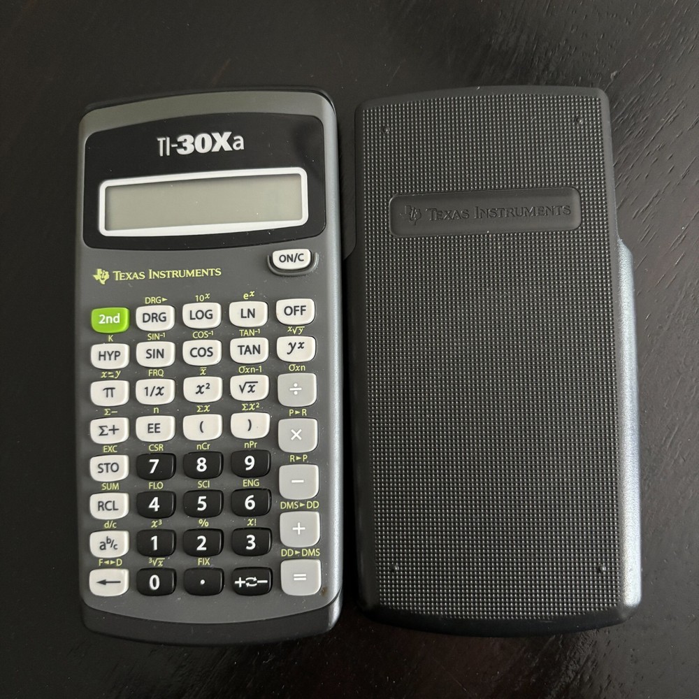TEXAS INSTRUMENTS TI-30XA STUDENT SCIENTIFIC CALCULATOR SOLOR POWERED & TESTED