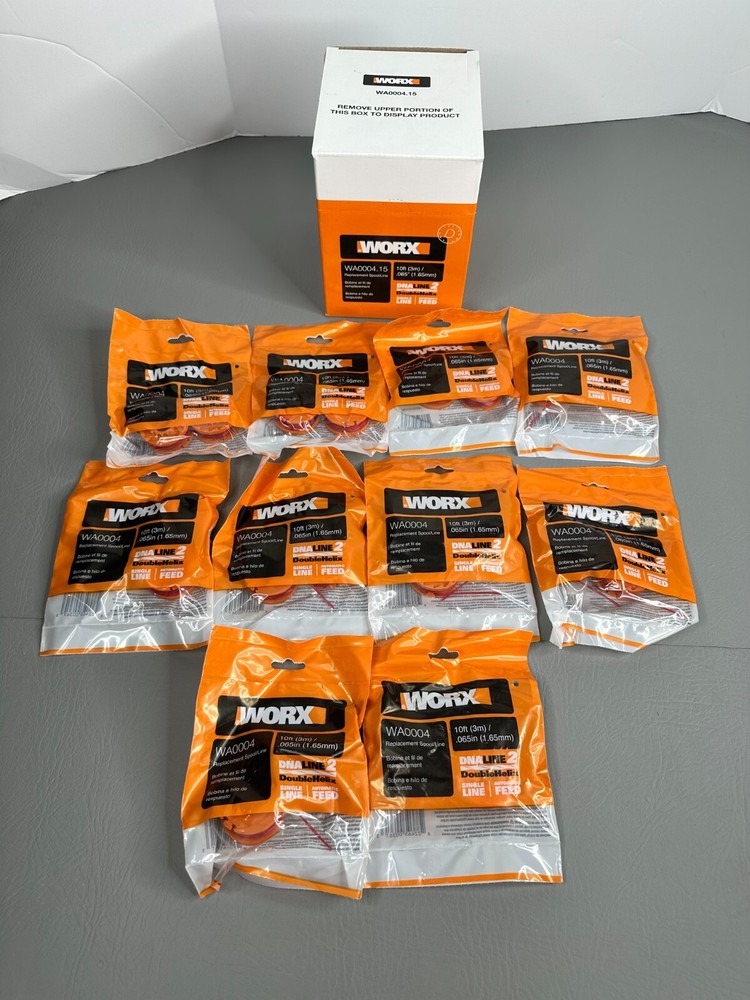 Worx Trimmer Replacement String Spools 10 Pack Case #WA0004.15 20 Spools