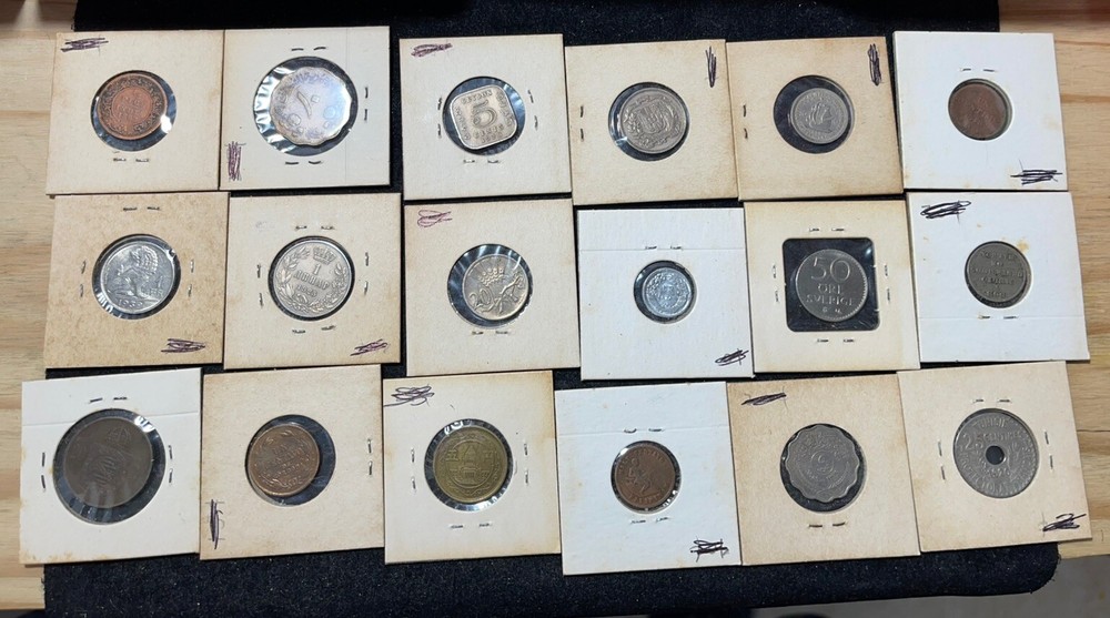 Assorted World Foreign 18 Coins Lot #2