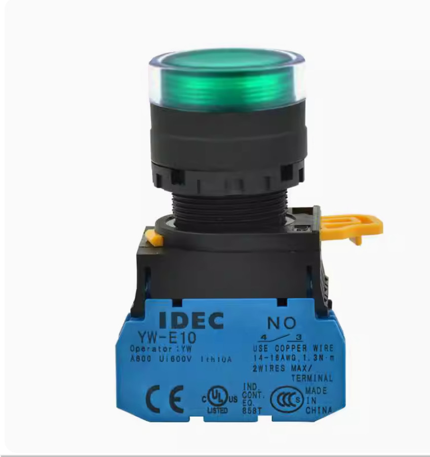 1PC NEW IDEC Self-reset button switch without light YW1L-MF2E02 yellow 2NC #LL