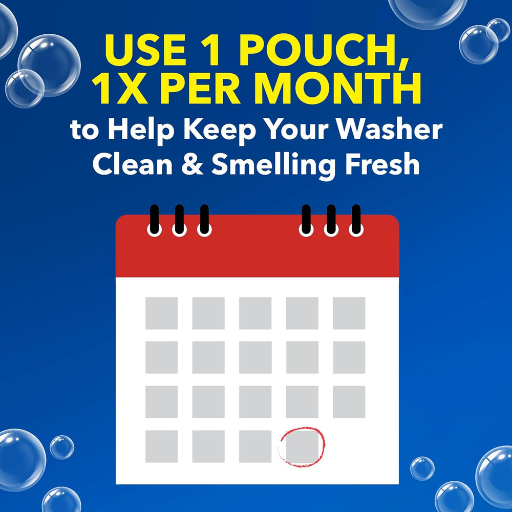 Washing Machine Cleaner with Odor Blasters - 4 Pack