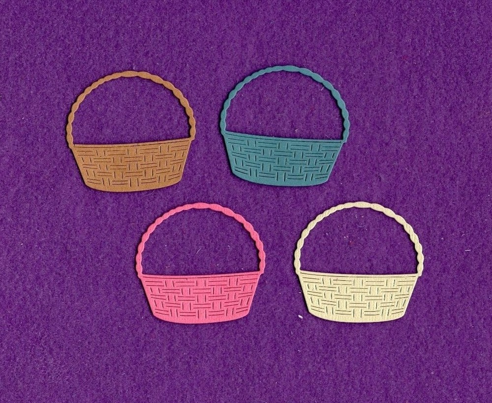 BASKET # 2 easter die cuts scrapbook cards