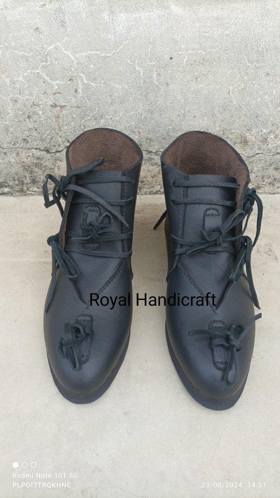 Medieval combat type 2, Medieval Battle boot, Leather boot