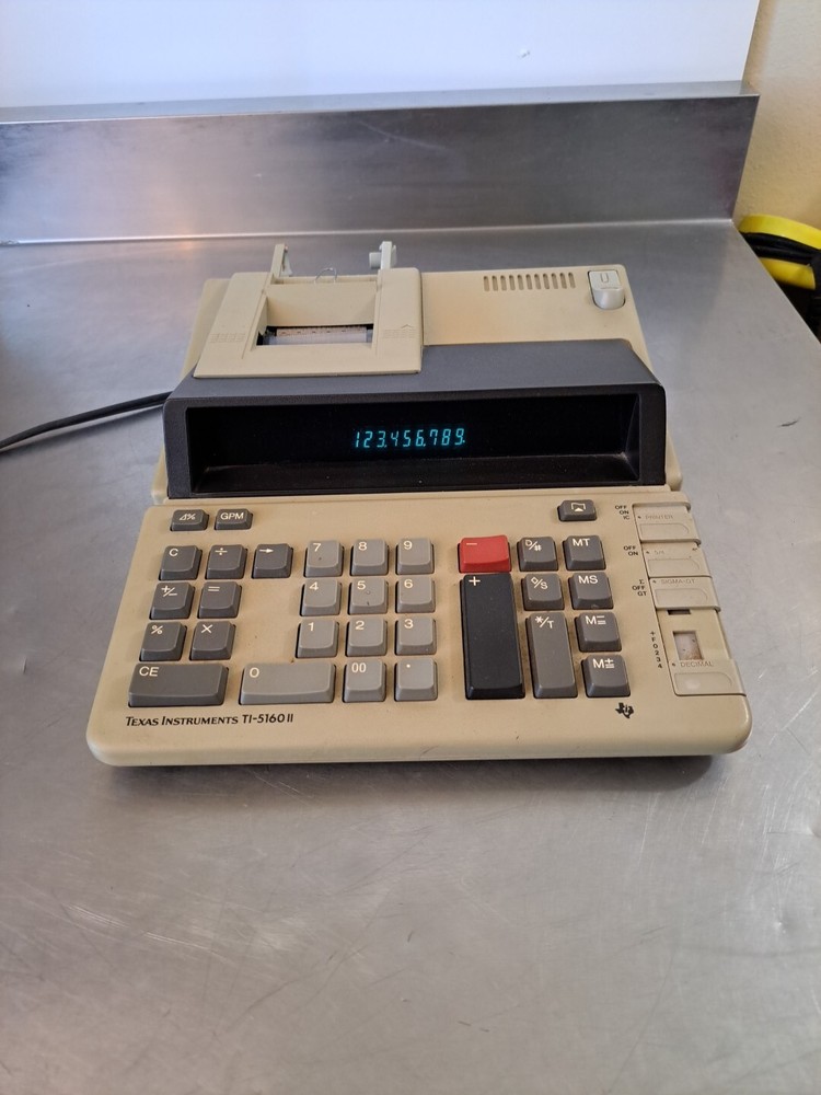 Texas Instruments TI-5160 II Electronic Calculator Adding Machine Tested Working