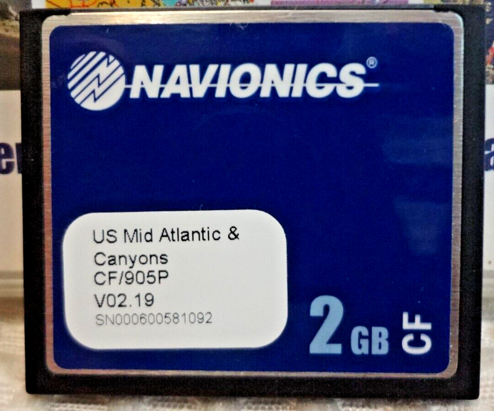 Navionics 905P Platinum US Mid Atlantic & Canyons CF Compact Flash Chart Chip