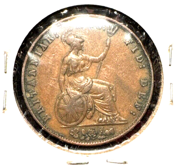 Great Britain 1858 half penny KM 726 VF+ (1)