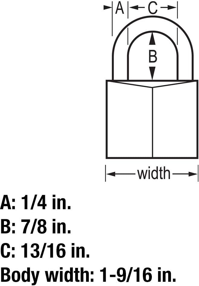 Master Lock 140Q Solid Keyed Alike Padlocks, 4 Pack, Brass, Silver