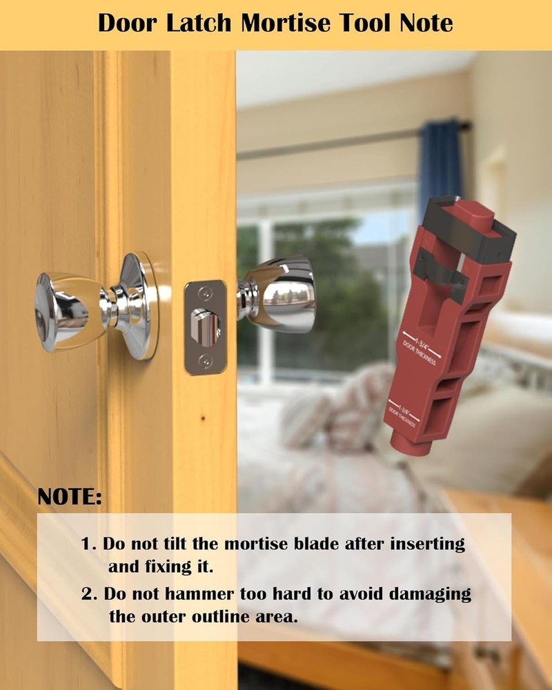 Door Latch Mortise Tool, Installation Kit Help Remove Material to...