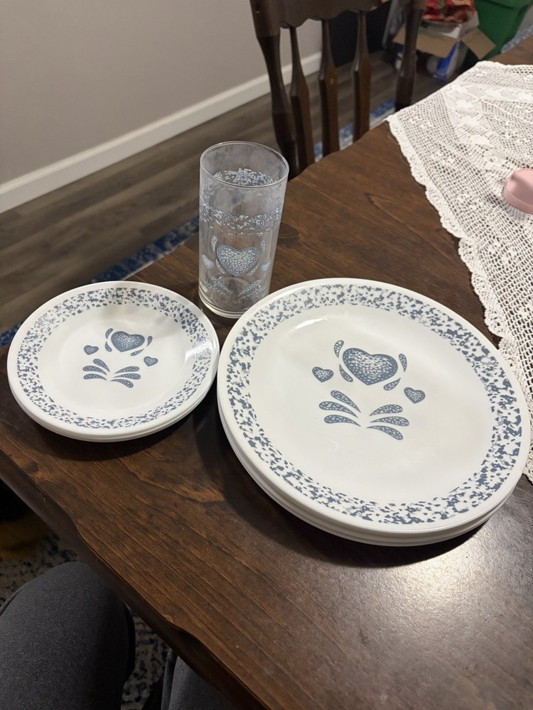 Corelle Blue Heart set