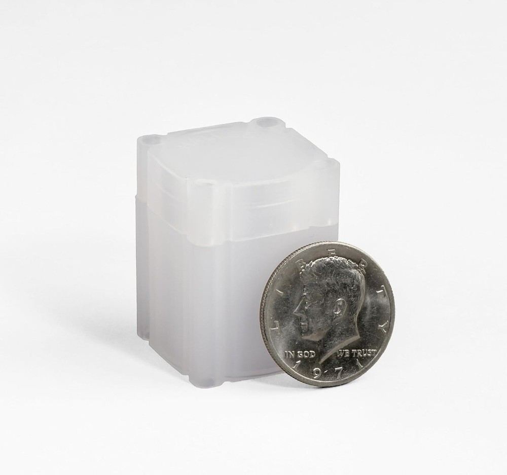 Lighthouse - Square Coin Tubes - Convenient Push Top, Virtually Unbreakable,...
