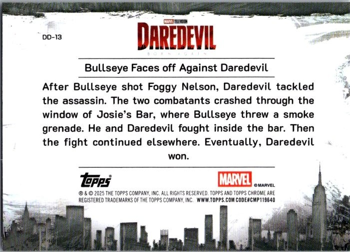 2025 Topps Chrome Marvel Studios - U Pick - Daredevil: Born Again