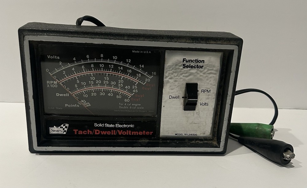 Sears Solid State Electronic Tach Dwell Voltmeter 161.216500 UNTESTED
