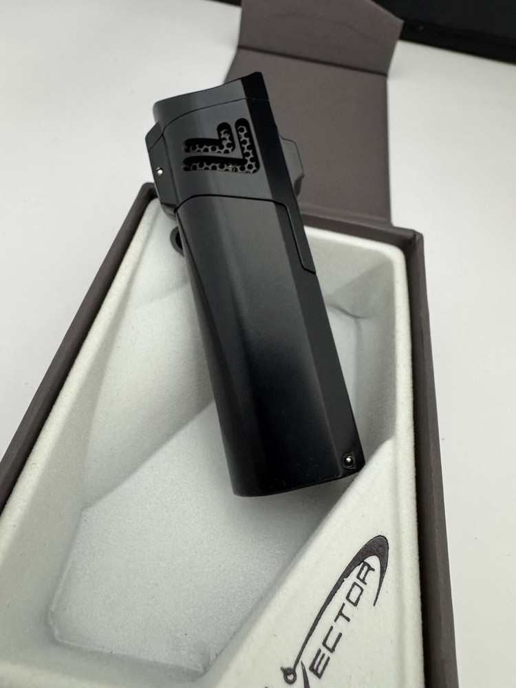 Vector Caliper - Single Large Jet Flame Torch Lighter - Black - New