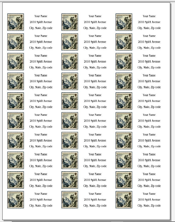150 Mountain Climbing Climber Mailing Return Address Labels Personalized
