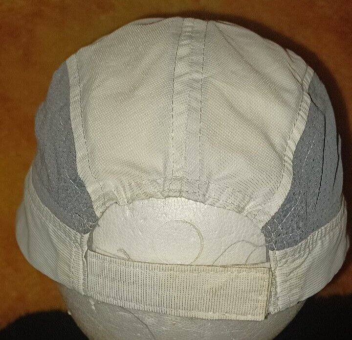 Avia Cap womens Size OSFM white with gray trim Avia logo hook & loop closure