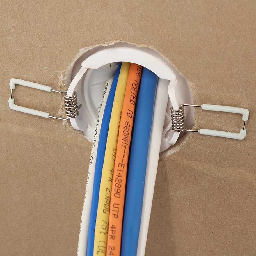 Construct Pro Speedy'Z Spring-Lock 2" Cable Pass Through Port Grommet White Each