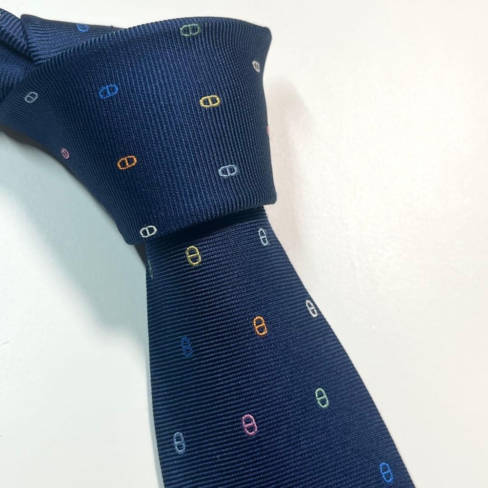 Good Condition HERMES Tie Maillon Multicolor