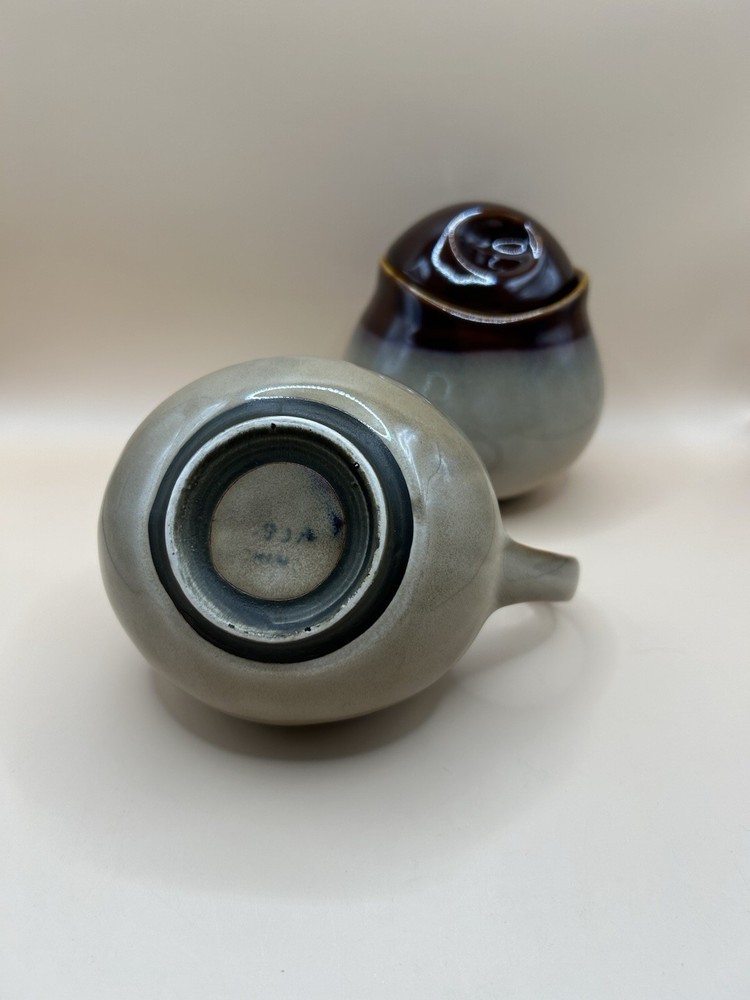 Sango Nova Brown 4933 Creamer And Sugar Set