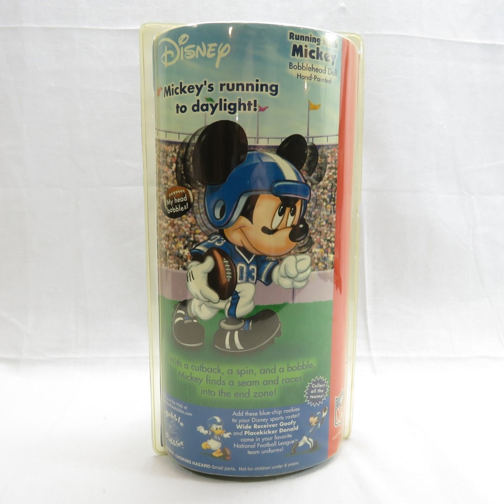 Running Back Mickey Mouse 8" Bobblehead Doll Disney NFL Vikings