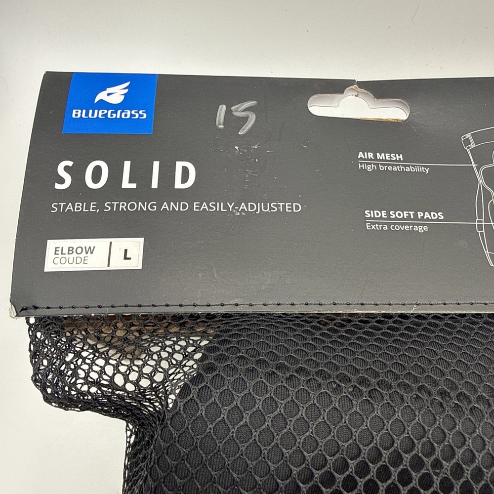Bluegrass Solid Elbow Pads Black Large | Two-Layer Impact Protection with &