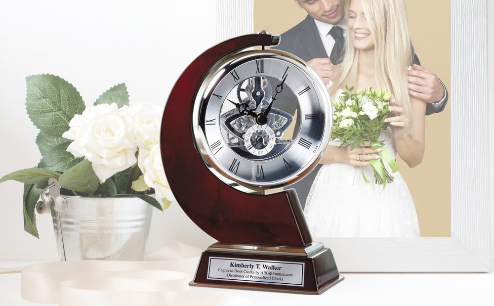 Personalized Gift Gear Clock Retirement Engineer Wedding Graduation Engraved